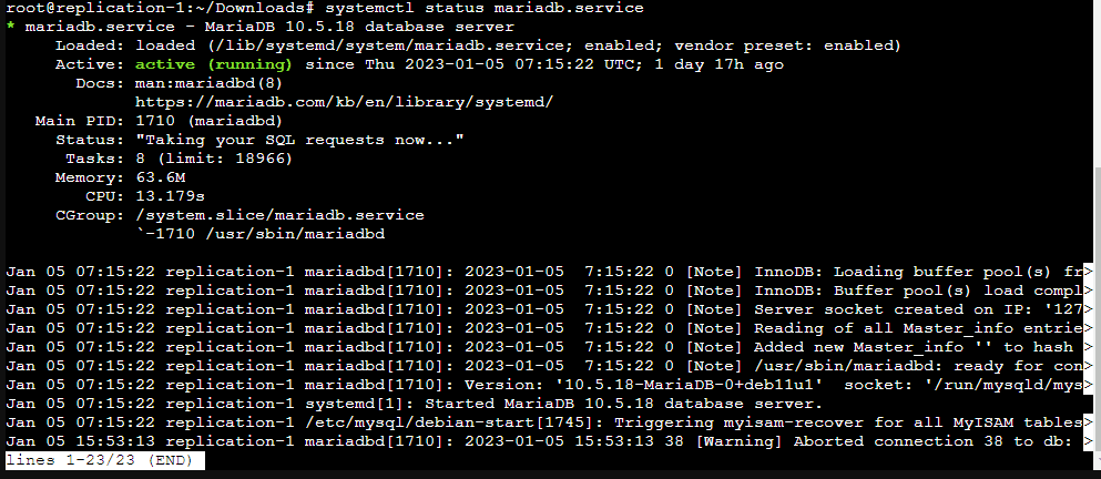 Status MariaDB Status MariaDB