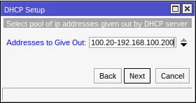 DHCP Server Addresses DHCP Server Addresses