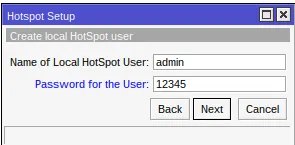 Hotspot User Admin Hotspot User Admin
