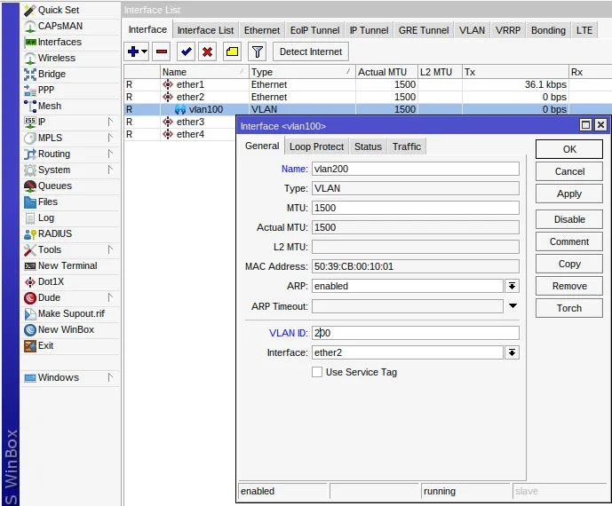 VLAN 200 VLAN 200