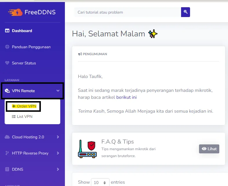 Order VPV Order VPN