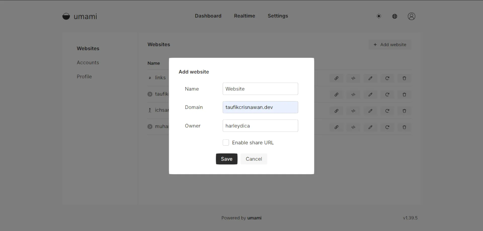 Add Website Add Website